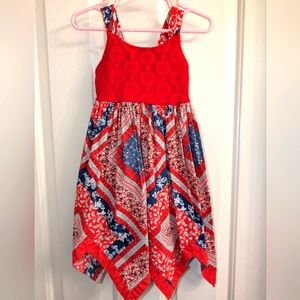 3T Blueberi Boulevard Red, White, and Blue Boutique Dress